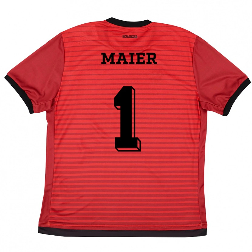 Danxen Barn Franziska Maier #1 Röd Svart Hemmatröja Matchtröjor 2025/26 Tröjor T-Tröja