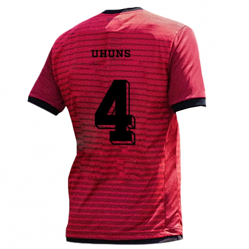 Danxen Barn Iwinosa Uhuns #4 Röd Svart Hemmatröja Matchtröjor 2025/26 Tröjor T-Tröja