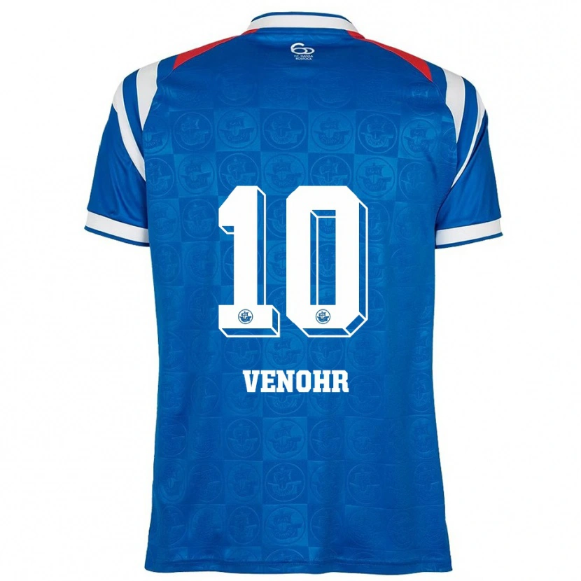 Danxen Barn Matheo Venohr #10 Blå Vit Röd Hemmatröja Matchtröjor 2025/26 Tröjor T-Tröja