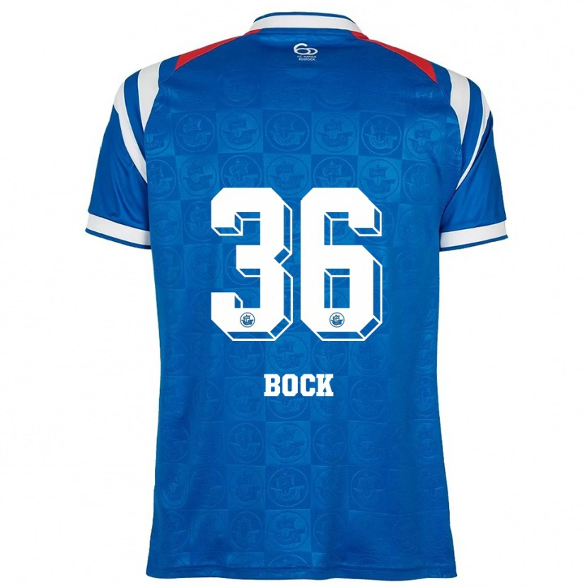 Danxen Barn Fiete Bock #36 Blå Vit Röd Hemmatröja Matchtröjor 2025/26 Tröjor T-Tröja
