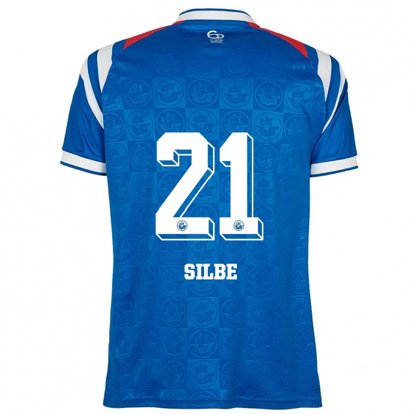 Danxen Barn Johanna Silbe #21 Blå Vit Röd Hemmatröja Matchtröjor 2025/26 Tröjor T-Tröja