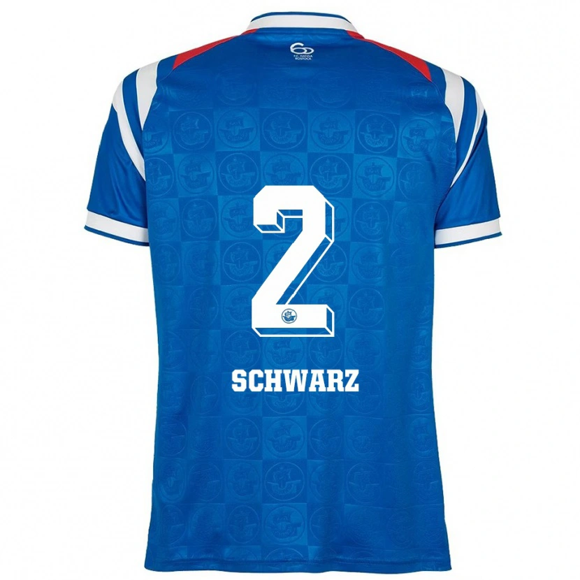 Danxen Barn Herman Schwarz #2 Blå Vit Röd Hemmatröja Matchtröjor 2025/26 Tröjor T-Tröja