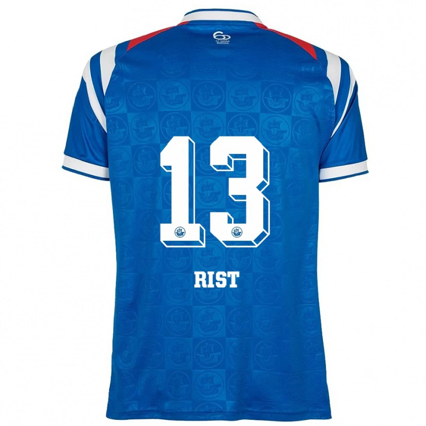 Danxen Barn Vanessa Rist #13 Blå Vit Röd Hemmatröja Matchtröjor 2025/26 Tröjor T-Tröja