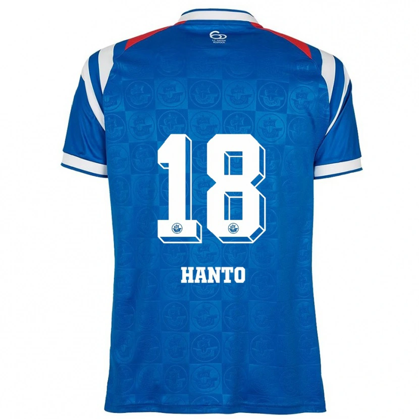 Danxen Barn Celine Hanto #18 Blå Vit Röd Hemmatröja Matchtröjor 2025/26 Tröjor T-Tröja