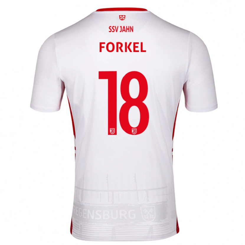 Danxen Barn Dustin Forkel #18 Vit Röd Hemmatröja Matchtröjor 2025/26 Tröjor T-Tröja