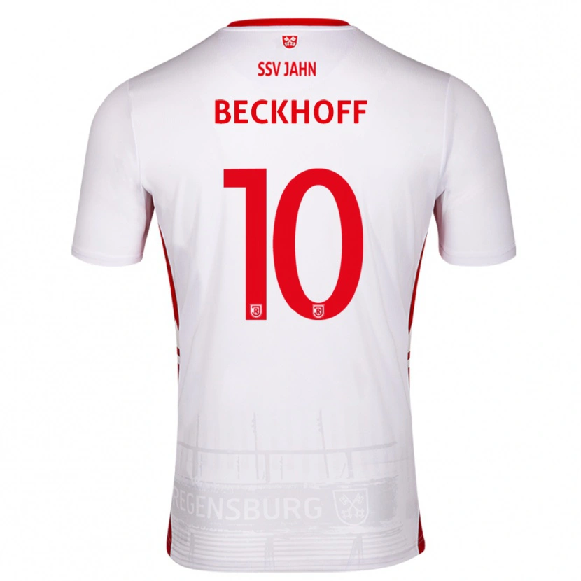 Danxen Barn Phil Beckhoff #10 Vit Röd Hemmatröja Matchtröjor 2025/26 Tröjor T-Tröja
