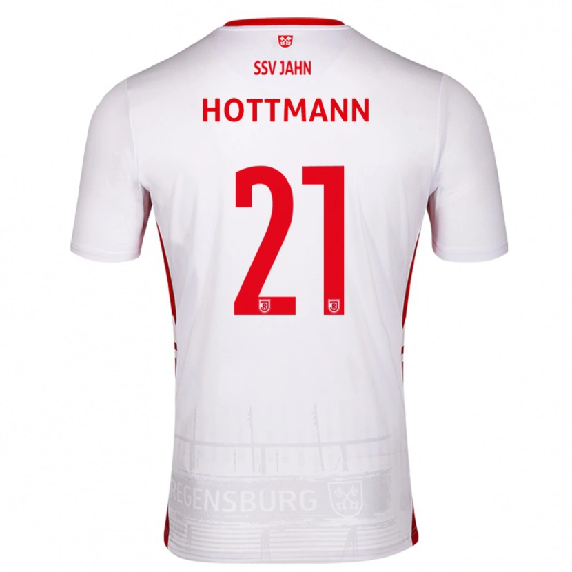 Danxen Barn Eric Hottmann #21 Vit Röd Hemmatröja Matchtröjor 2025/26 Tröjor T-Tröja