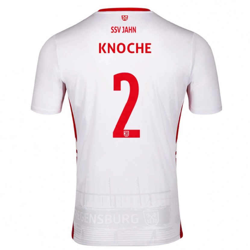 Danxen Barn Titus Knoche #2 Vit Röd Hemmatröja Matchtröjor 2025/26 Tröjor T-Tröja