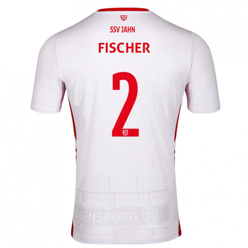 Danxen Barn Florian Fischer #2 Vit Röd Hemmatröja Matchtröjor 2025/26 Tröjor T-Tröja