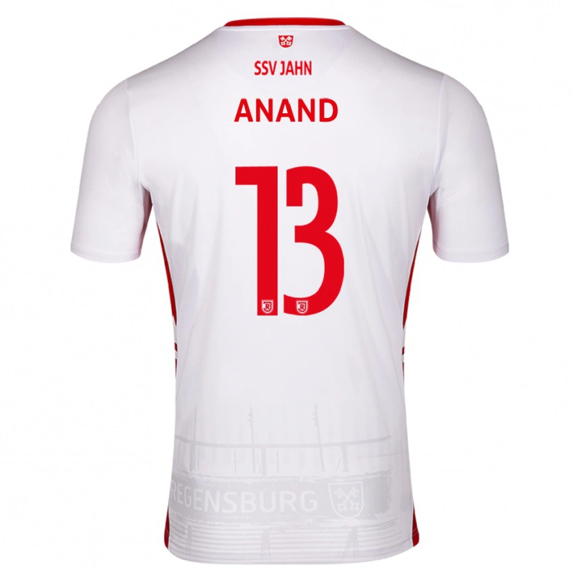 Danxen Barn Nico Anand #13 Vit Röd Hemmatröja Matchtröjor 2025/26 Tröjor T-Tröja