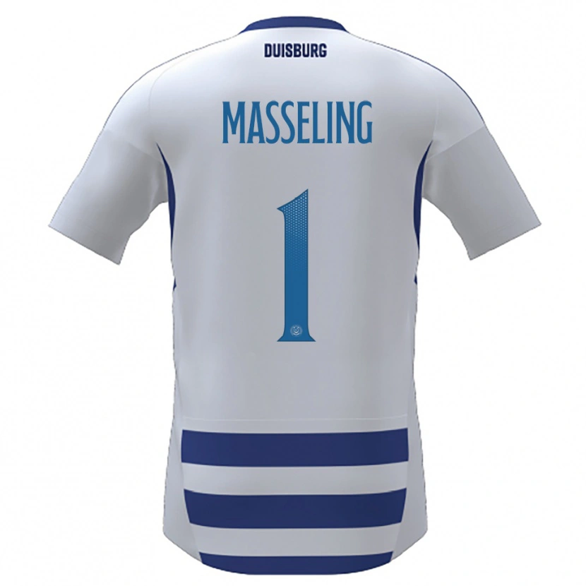 Danxen Barn Jihan Masseling #1 Vit Blå Hemmatröja Matchtröjor 2025/26 Tröjor T-Tröja