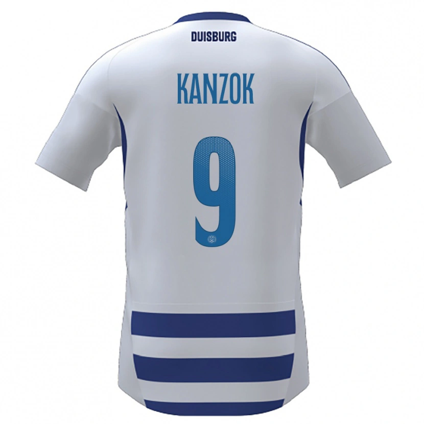 Danxen Barn Philipp Kanzok #9 Vit Blå Hemmatröja Matchtröjor 2025/26 Tröjor T-Tröja