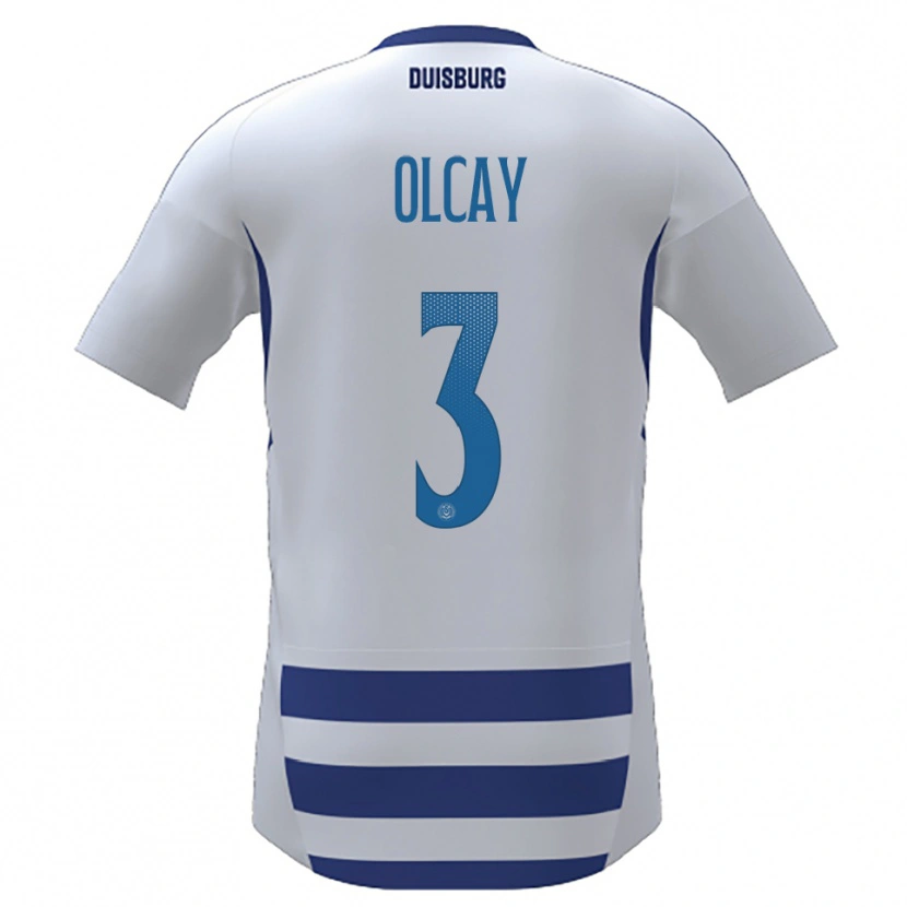 Danxen Barn Kadir Olcay #3 Vit Blå Hemmatröja Matchtröjor 2025/26 Tröjor T-Tröja