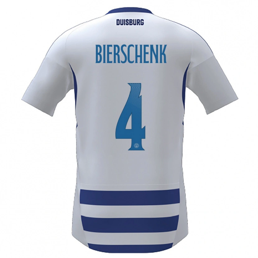 Danxen Barn Julian Bierschenk #4 Vit Blå Hemmatröja Matchtröjor 2025/26 Tröjor T-Tröja