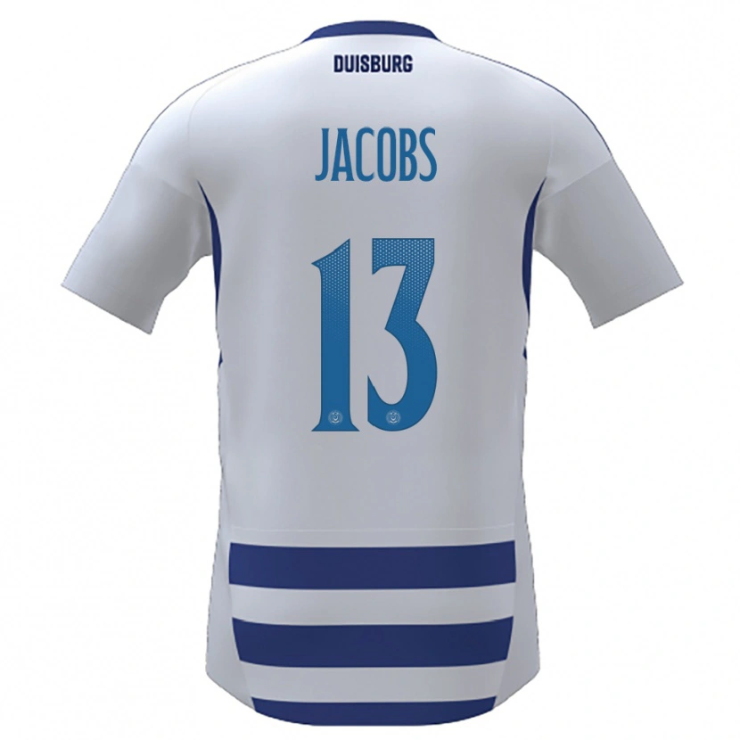 Danxen Barn Jol Jacobs #13 Vit Blå Hemmatröja Matchtröjor 2025/26 Tröjor T-Tröja