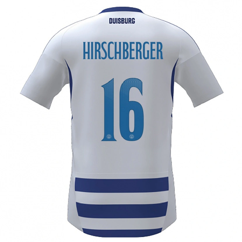 Danxen Barn Isabell Hirschberger #16 Vit Blå Hemmatröja Matchtröjor 2025/26 Tröjor T-Tröja