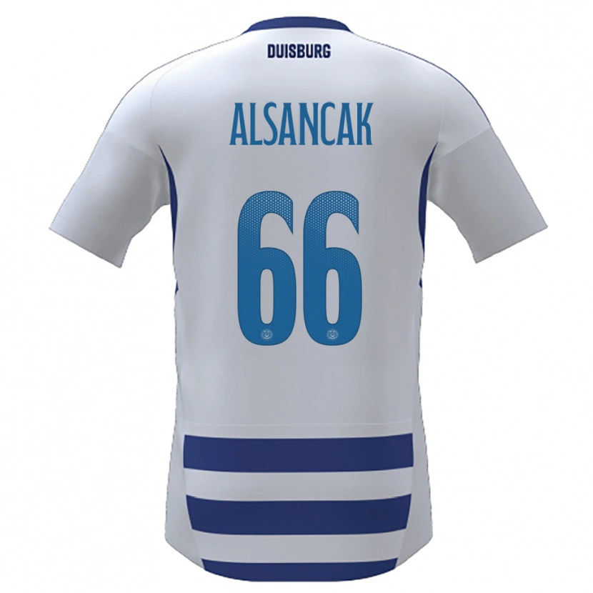 Danxen Barn Duygu Alsancak #66 Vit Blå Hemmatröja Matchtröjor 2025/26 Tröjor T-Tröja