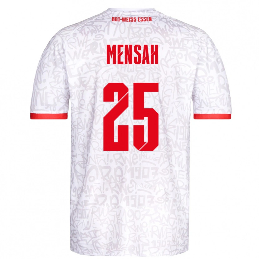 Danxen Barn Franklin Opoku-Mensah #25 Vit Röd Hemmatröja Matchtröjor 2025/26 Tröjor T-Tröja