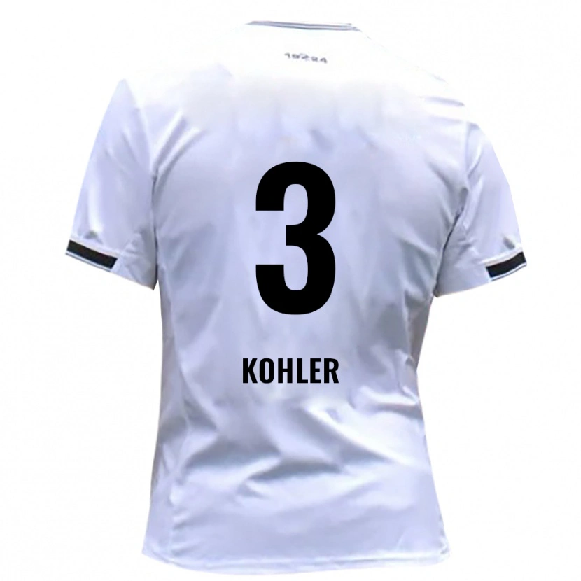 Danxen Barn Ethan Kohler #3 Vit Röd Hemmatröja Matchtröjor 2025/26 Tröjor T-Tröja