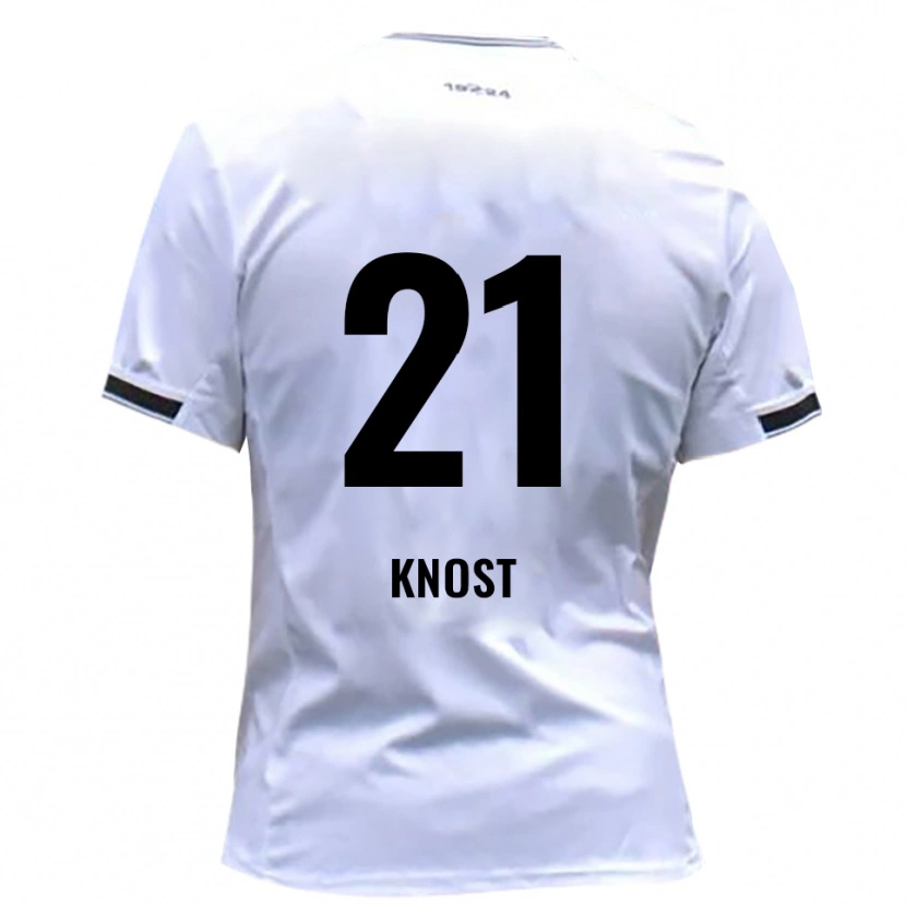 Danxen Barn Tobias Knost #21 Vit Röd Hemmatröja Matchtröjor 2025/26 Tröjor T-Tröja