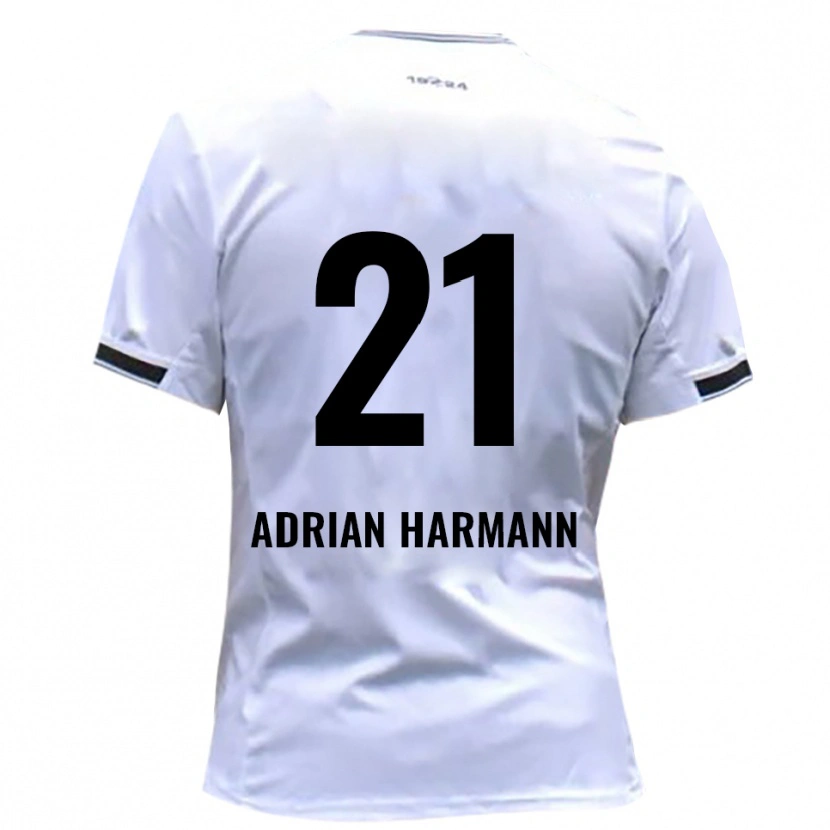 Danxen Barn Manuel Adrian Harmann #21 Vit Röd Hemmatröja Matchtröjor 2025/26 Tröjor T-Tröja