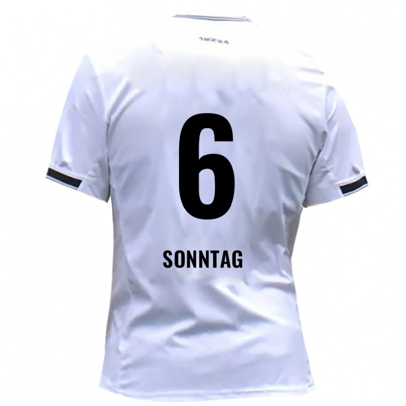 Danxen Barn Cristiano Sonntag #6 Vit Röd Hemmatröja Matchtröjor 2025/26 Tröjor T-Tröja