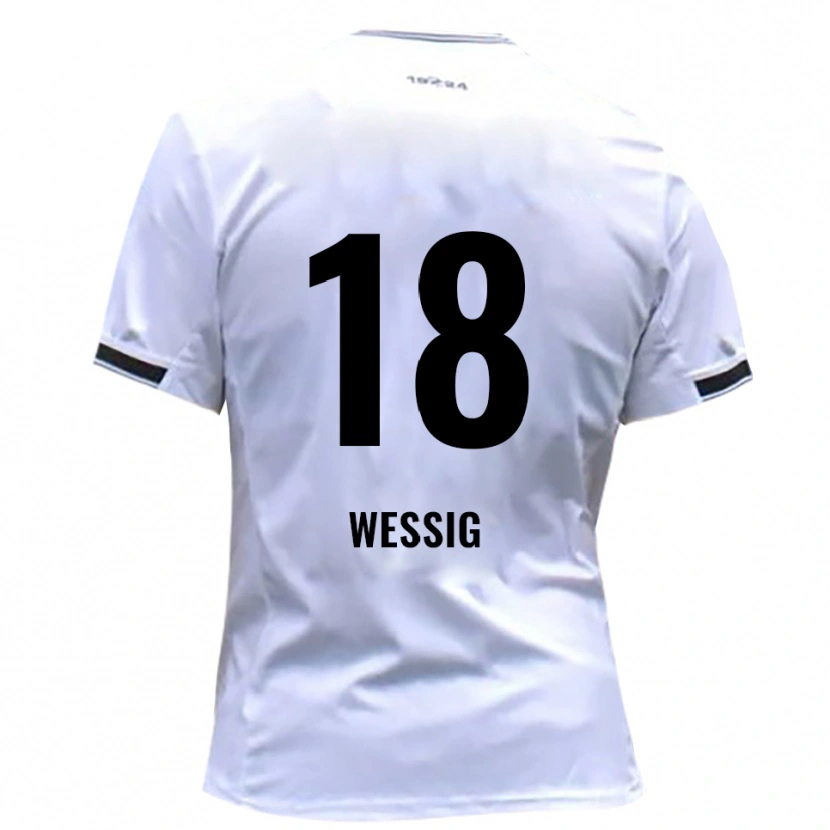 Danxen Barn Fabian Wessig #18 Vit Röd Hemmatröja Matchtröjor 2025/26 Tröjor T-Tröja