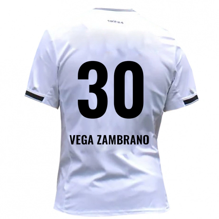 Danxen Barn Lian Vega Zambrano #30 Vit Röd Hemmatröja Matchtröjor 2025/26 Tröjor T-Tröja