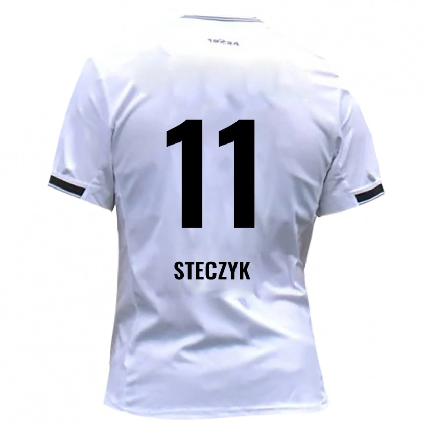 Danxen Barn Dominik Steczyk #11 Vit Röd Hemmatröja Matchtröjor 2025/26 Tröjor T-Tröja