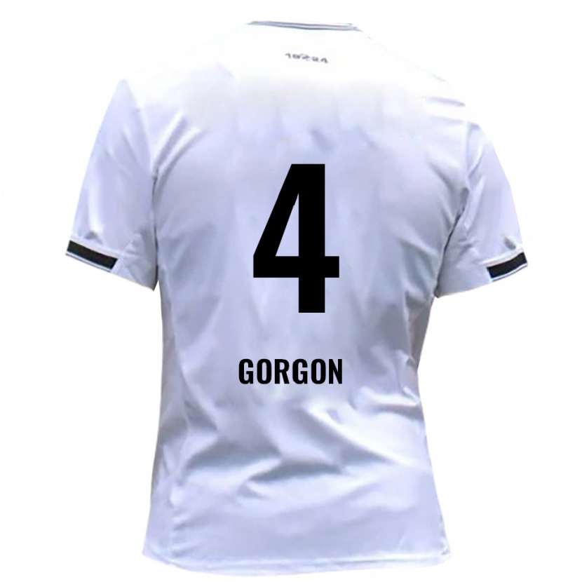 Danxen Barn Felix Gorgon #4 Vit Röd Hemmatröja Matchtröjor 2025/26 Tröjor T-Tröja
