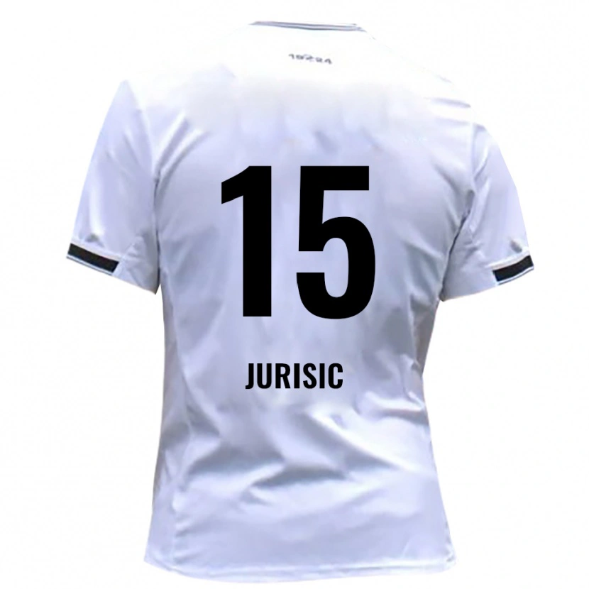Danxen Barn Fabian Jurisic #15 Vit Röd Hemmatröja Matchtröjor 2025/26 Tröjor T-Tröja