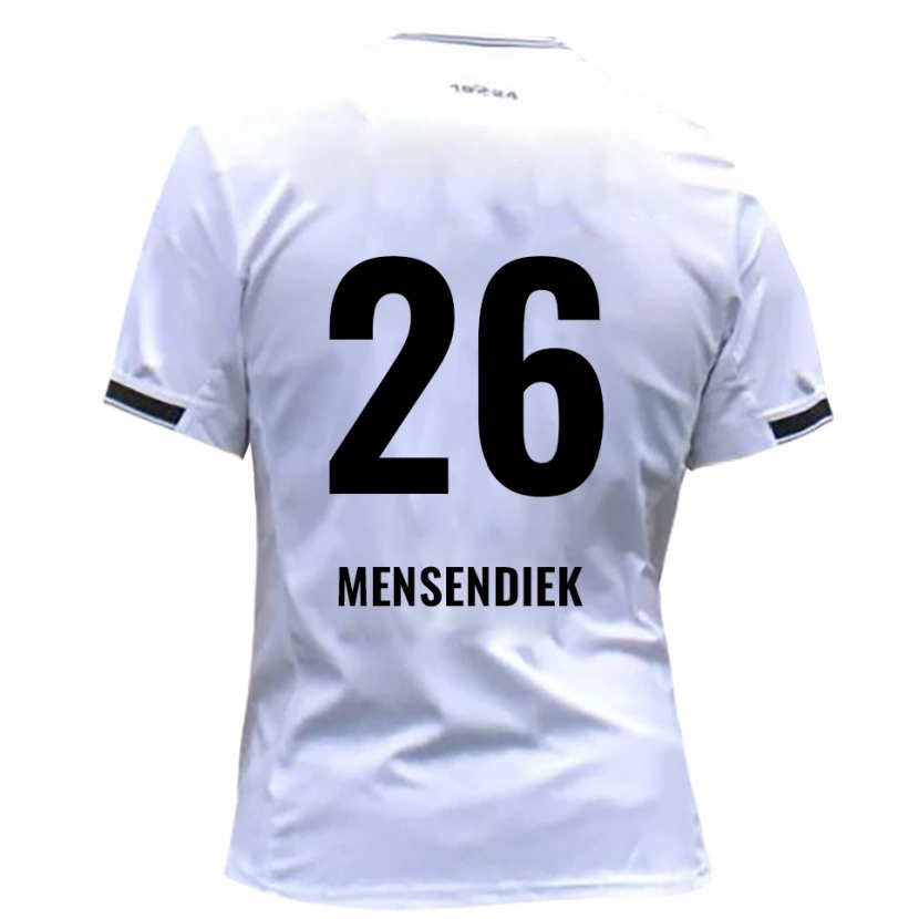 Danxen Barn Luis Mensendiek #26 Vit Röd Hemmatröja Matchtröjor 2025/26 Tröjor T-Tröja