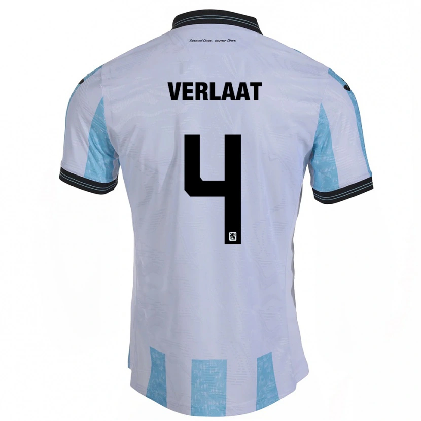 Danxen Barn Jesper Verlaat #4 Vit Himmelsblå Hemmatröja Matchtröjor 2025/26 Tröjor T-Tröja