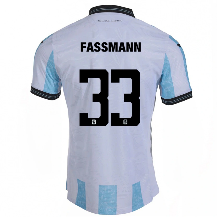 Danxen Barn Lasse Faßmann #33 Vit Himmelsblå Hemmatröja Matchtröjor 2025/26 Tröjor T-Tröja
