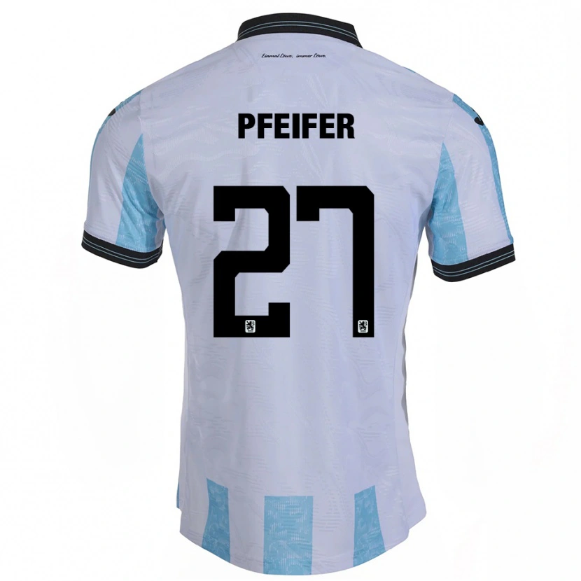 Danxen Barn Manuel Pfeifer #27 Vit Himmelsblå Hemmatröja Matchtröjor 2025/26 Tröjor T-Tröja
