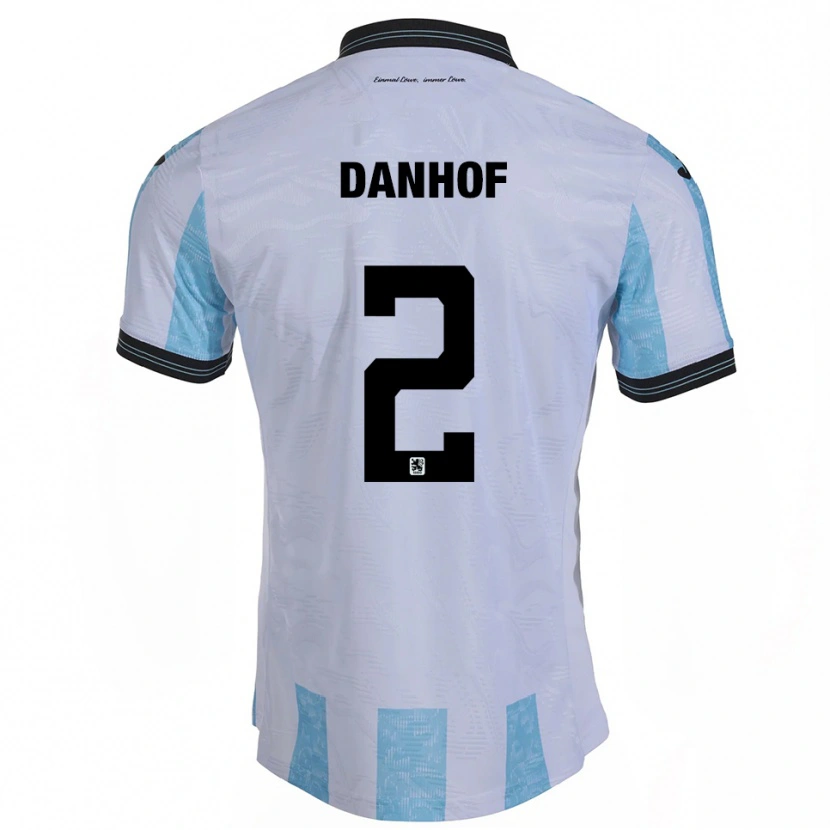 Danxen Barn Tim Danhof #2 Vit Himmelsblå Hemmatröja Matchtröjor 2025/26 Tröjor T-Tröja
