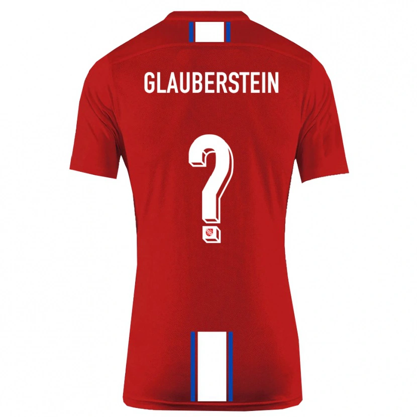 Danxen Barn Jonas Glauberstein #0 Röd Vit Hemmatröja Matchtröjor 2025/26 Tröjor T-Tröja