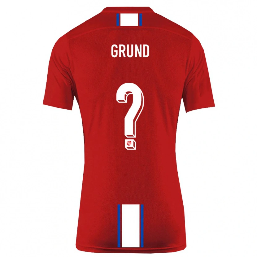 Danxen Barn Niclas Grund #0 Röd Vit Hemmatröja Matchtröjor 2025/26 Tröjor T-Tröja