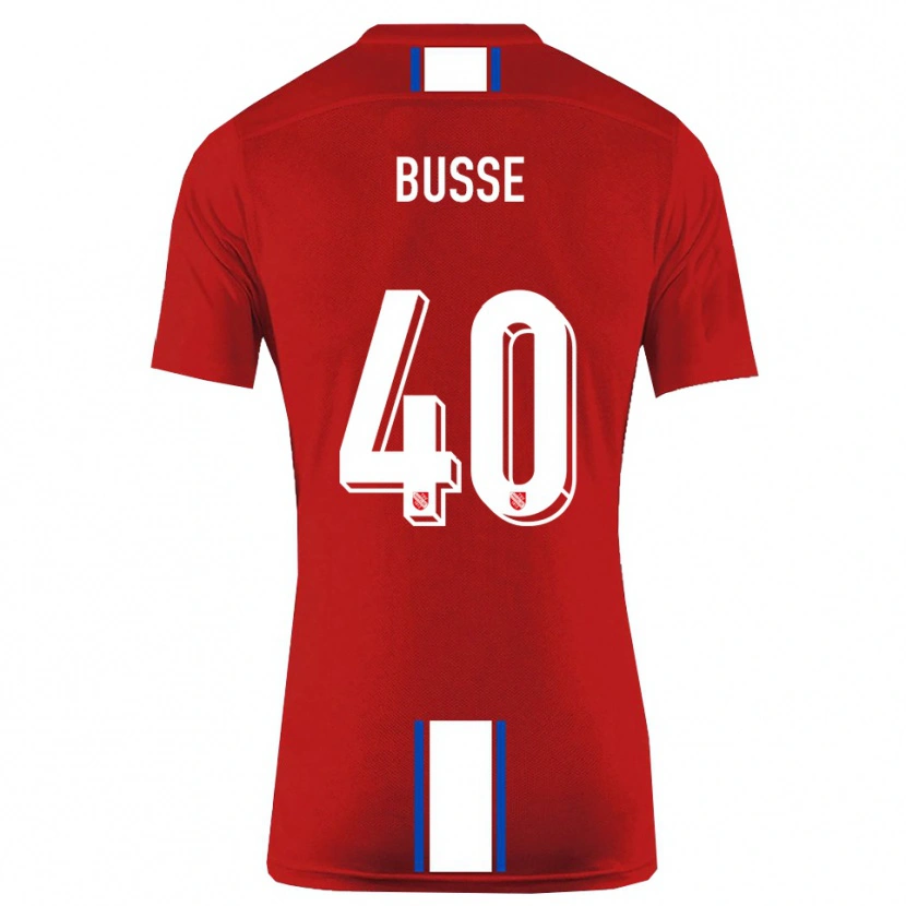 Danxen Barn Jonah Busse #40 Röd Vit Hemmatröja Matchtröjor 2025/26 Tröjor T-Tröja