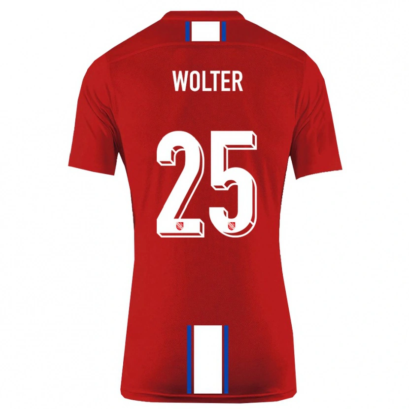 Danxen Barn Fynn Wolter #25 Röd Vit Hemmatröja Matchtröjor 2025/26 Tröjor T-Tröja