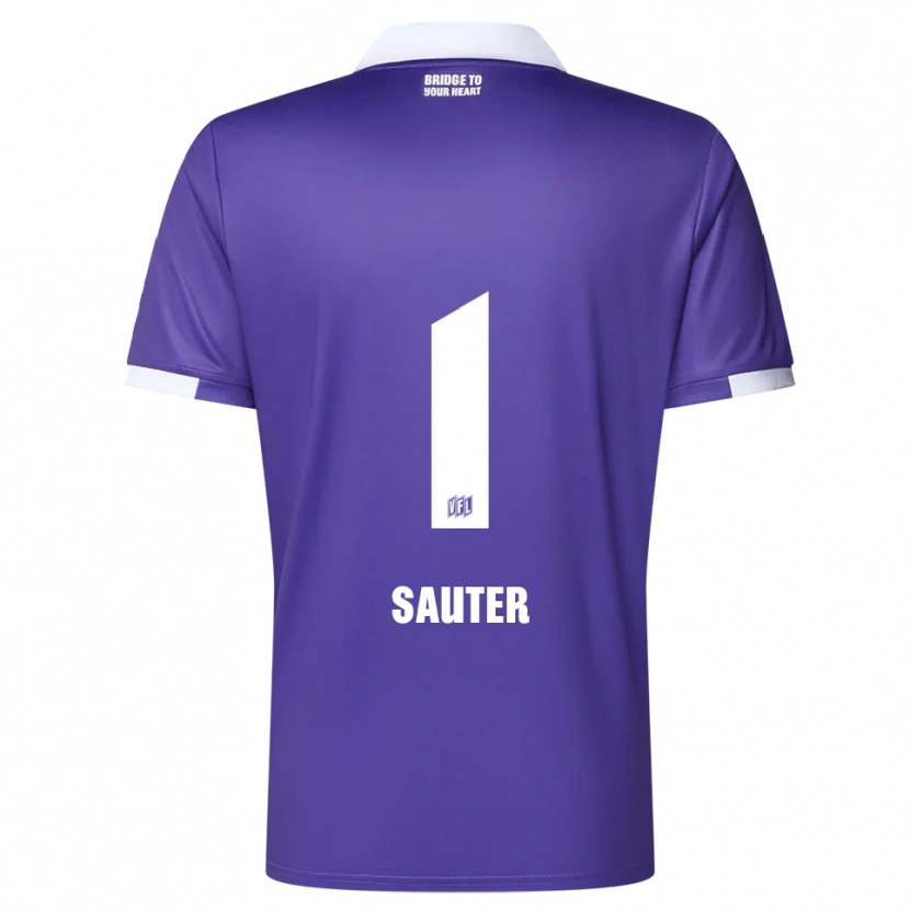 Danxen Barn Niklas Sauter #1 Lila Vit Hemmatröja Matchtröjor 2025/26 Tröjor T-Tröja