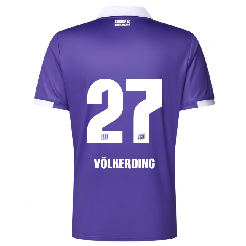 Danxen Barn Jakob Völkerding #27 Lila Vit Hemmatröja Matchtröjor 2025/26 Tröjor T-Tröja