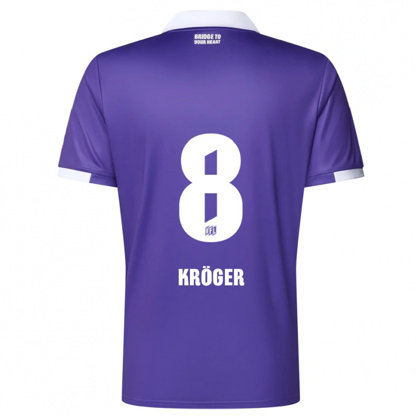 Danxen Barn Luca Kröger #8 Lila Vit Hemmatröja Matchtröjor 2025/26 Tröjor T-Tröja