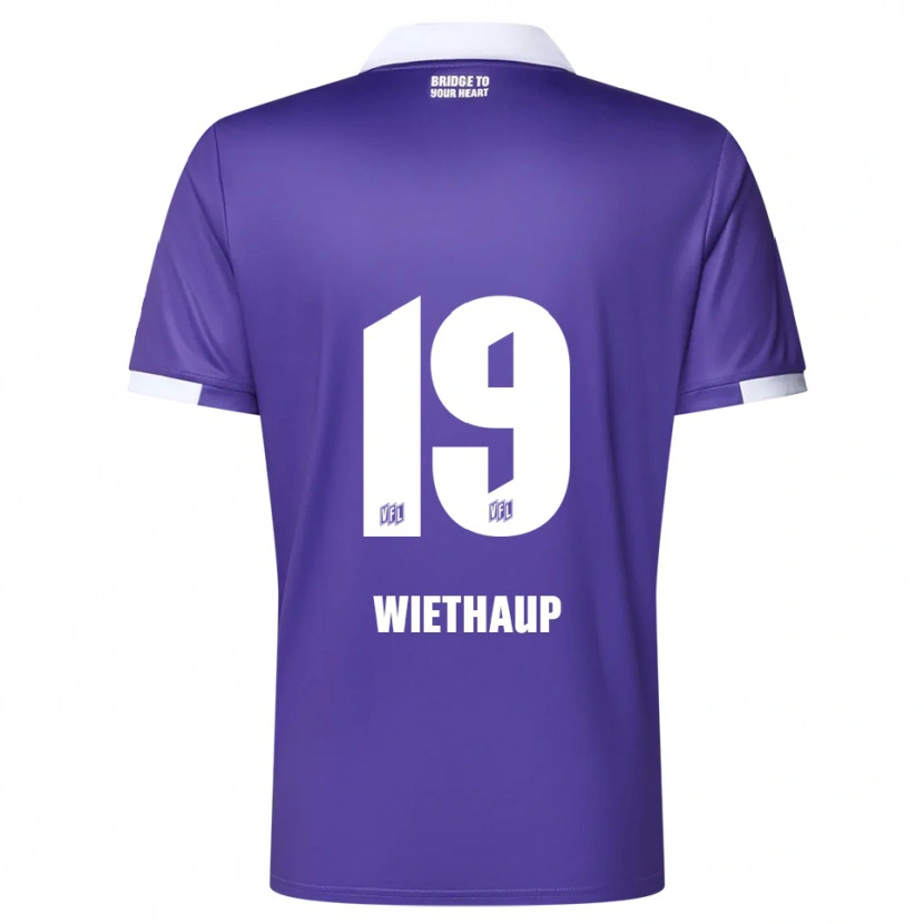 Danxen Barn Kevin Wiethaup #19 Lila Vit Hemmatröja Matchtröjor 2025/26 Tröjor T-Tröja