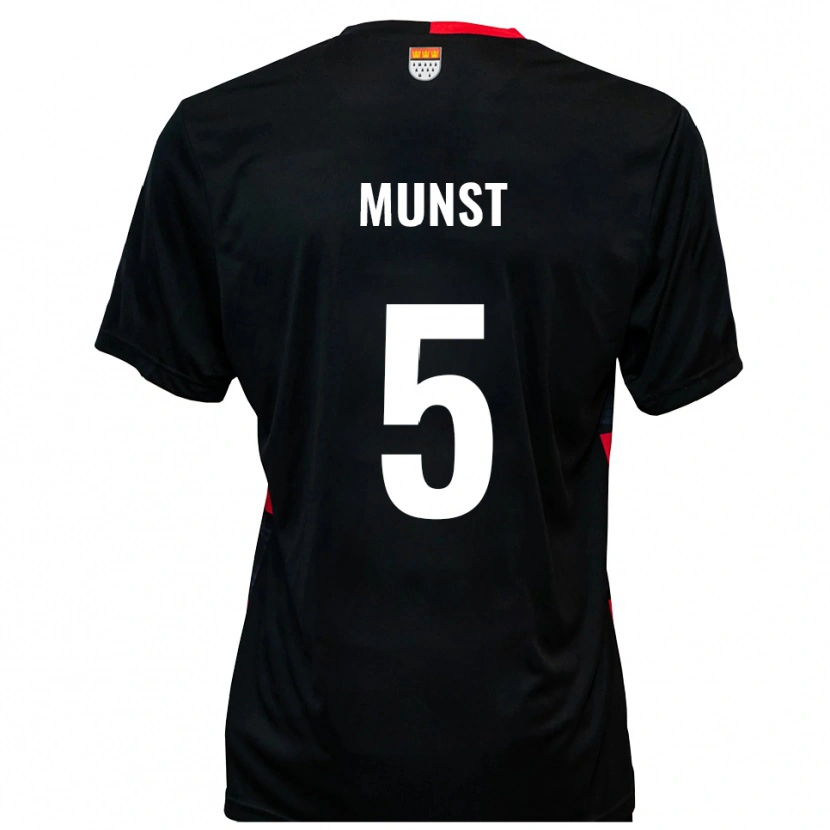 Danxen Barn Leonhard Münst #5 Svart Röd Hemmatröja Matchtröjor 2025/26 Tröjor T-Tröja