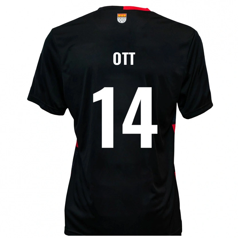 Danxen Barn Raphael Ott #14 Svart Röd Hemmatröja Matchtröjor 2025/26 Tröjor T-Tröja