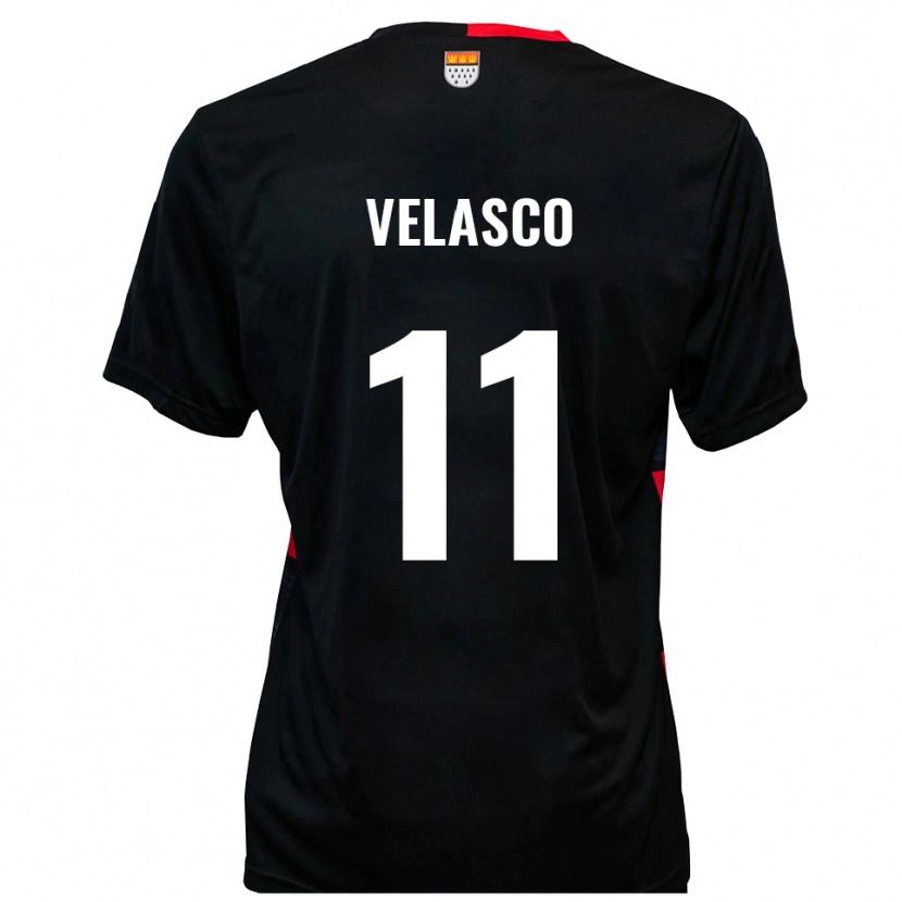 Danxen Barn Robin Velasco #11 Svart Röd Hemmatröja Matchtröjor 2025/26 Tröjor T-Tröja