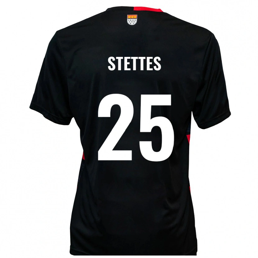 Danxen Barn Severin Stettes #25 Svart Röd Hemmatröja Matchtröjor 2025/26 Tröjor T-Tröja