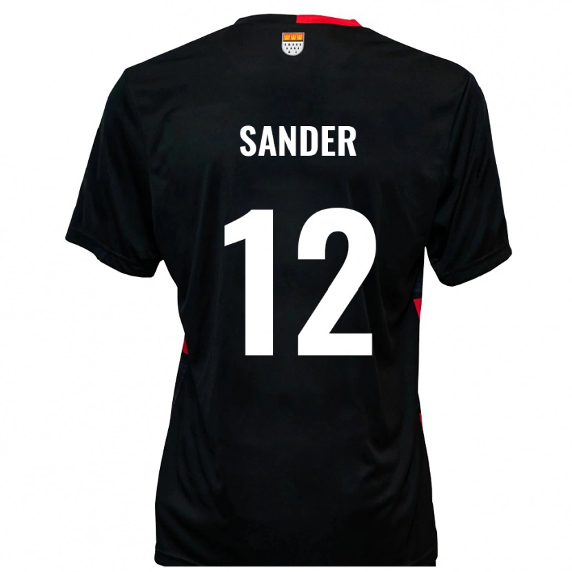 Danxen Barn Anton Sander #12 Svart Röd Hemmatröja Matchtröjor 2025/26 Tröjor T-Tröja