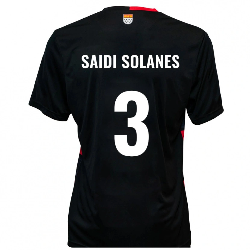 Danxen Barn Maruan Saidi Solanes #3 Svart Röd Hemmatröja Matchtröjor 2025/26 Tröjor T-Tröja